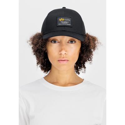Trucker Cap ALPHA INDUSTRIES "Crew Cap", Herren, Gr. onesize, schwarz, Baumwolle, Caps