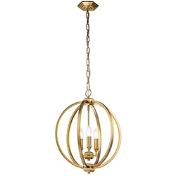 Elstead Lighting Corinne Medium Pendelleuchte 3-flammig E14 Brüniertes Messing