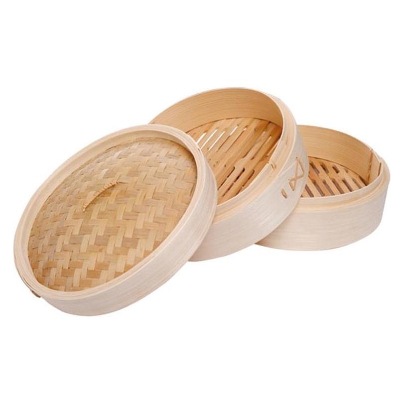Eva- Kochen und Haushalt Eva Dämpfset aus Bambus Ø 25,5cm (25.50 cm, Pflanzliche Werkstoffe) (22920731)