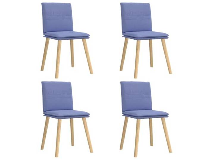 KUTYWEXFM 4er Set Esszimmerstühle Jeansblau Polsterstuhl Stoff Stabile Sitzgelegenheiten mit Schaumstoffpolsterung für Schlafzimmer, Wohnzimmer und Essbereich. Tragfähig bis 110 kg.