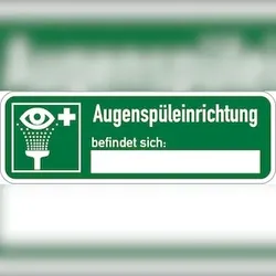Rettungszeichen, Augenspüleinrichtung befindet sich.. - 180x60 mm Folie selbstklebend