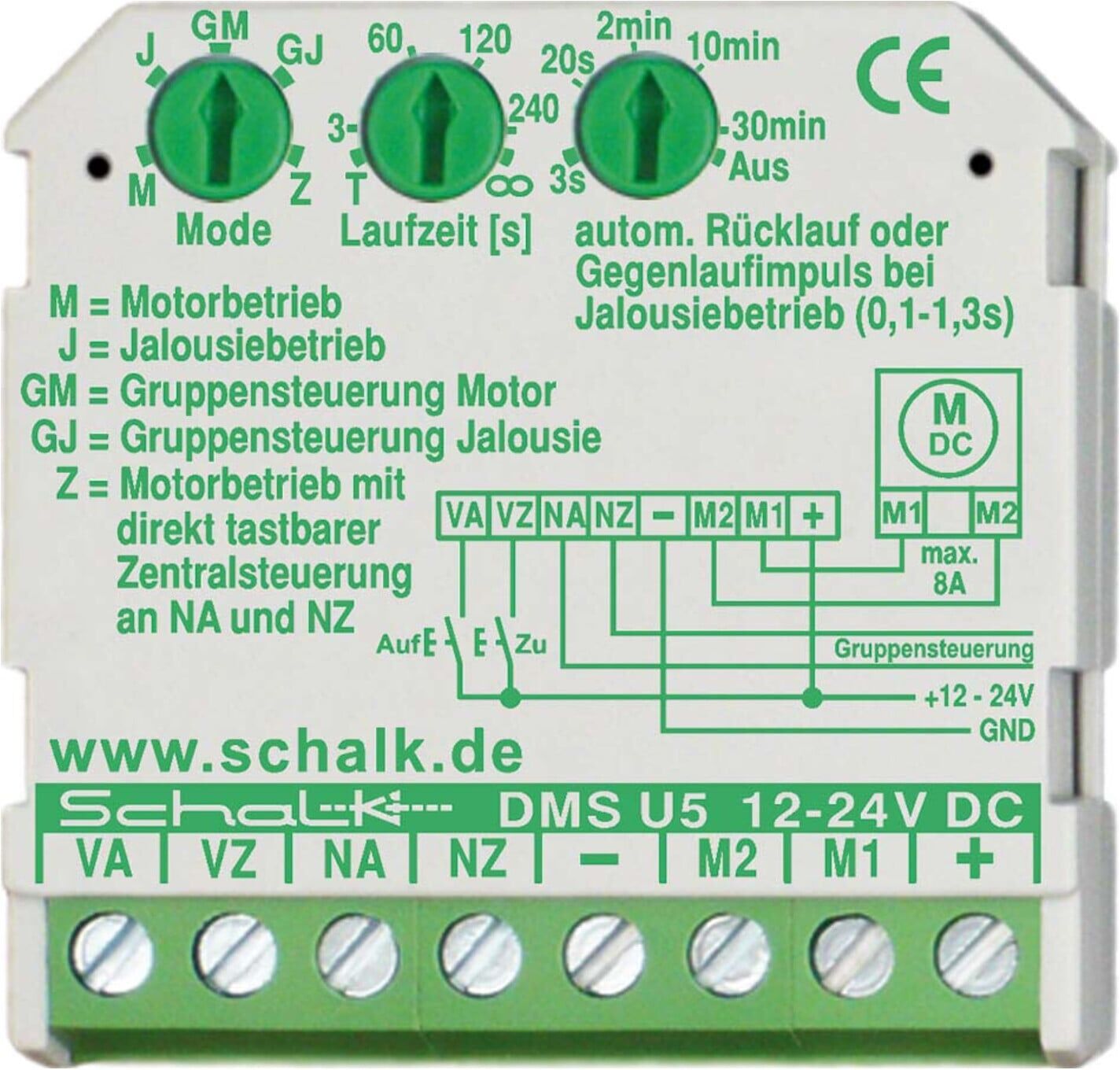 Schalk AUF/ZU-Steuerung 12-24V DC DMS U5 (DMSU5K)