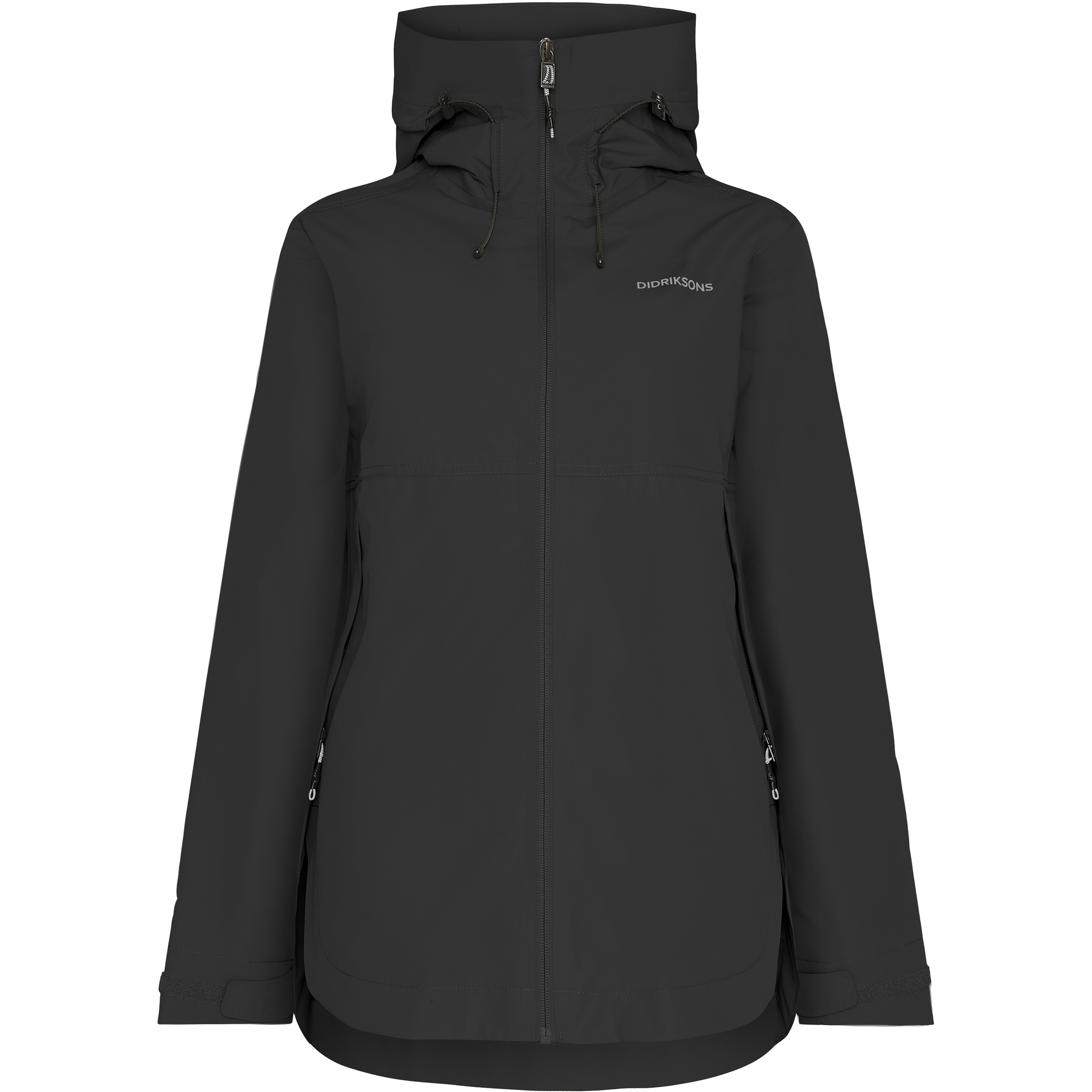 Didriksons Tilde 4 Damen Regenjacke schwarz Größe L Trekking Winddicht Wasserabweisend