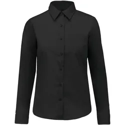 Kariban Damen Popeline Bluse 'Jessica' langarm K549 zinc XL