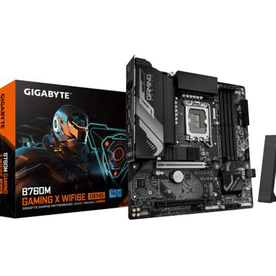 GIGABYTE Mainboard "B760M GAMING X WIFI6E GEN5 Mainboard – Unterstützt Intel Core Prozesso", schwarz, B:26,9cm H:7cm T:27,2cm, Mainboards