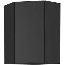 Küchen Eckhängeschrank 60x60 cm SIENA Schwarz Küche Küchenzeile Küchenblock