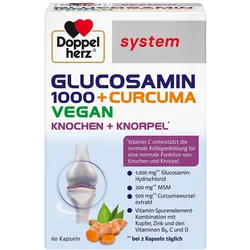 DOPPELHERZ Glucosamin 1000+Curcuma vegan syst.Kps. 60 St