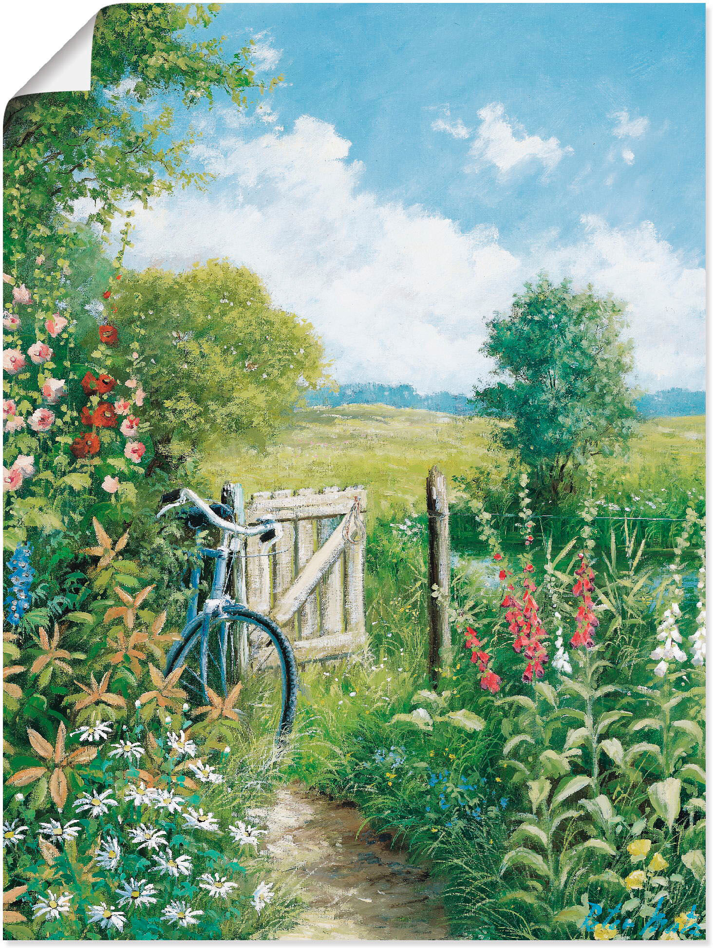 Wandbild ARTLAND "Endloses Ziel", grün (farbe bild(er): grün), B:60cm H:80cm, Bilder, als Leinwandbild, Poster in verschied. Größen