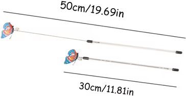 Inspire Curations Retractable Butterfly Cat Teaser Wand Interactive Spring Toy For Active Indoor Cats 1 Random