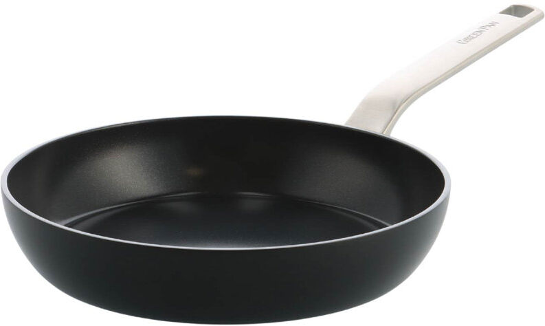 GreenPan Evolution PFAS Free Non Stick Frypan Black/Silver 10cm H x 44cm L x 24cm W