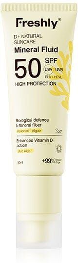 FRESHLY COSMETICS D+ Natural Suncare Mineral Fluid SPF50