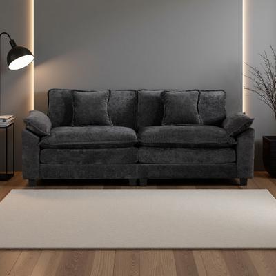 ZWYO HOSIMU "81.9"" Chenille Modular Loveseat with Wider Armrest and Double Layer Cushion (2-Seat)."