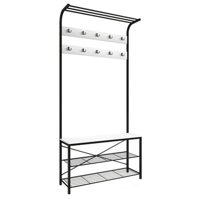 Metall Garderobe Kleiderständer Schuhregal Taliro