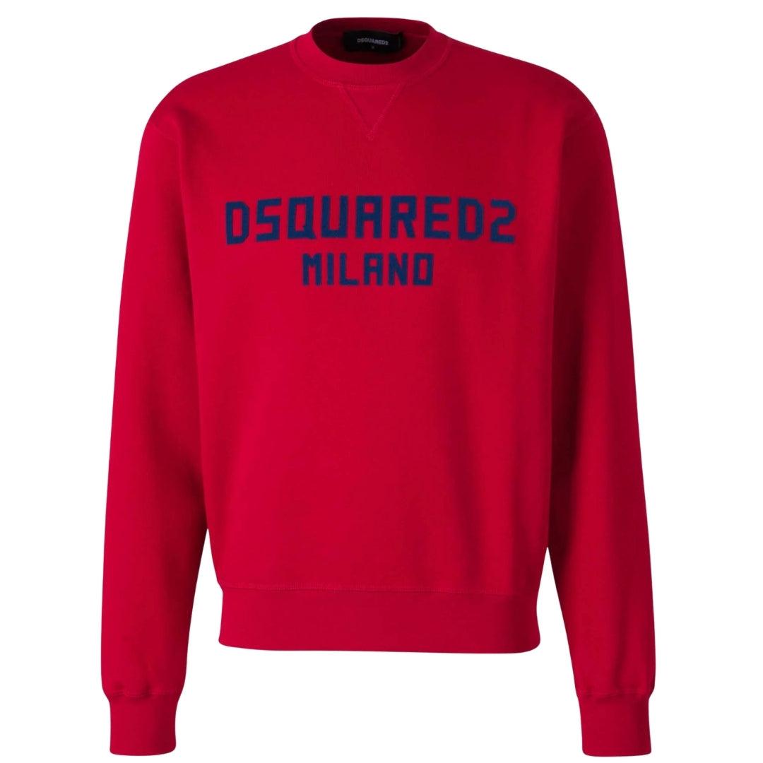 Dsquared2 Cool Fit Milano Rundhalspullover, Rot