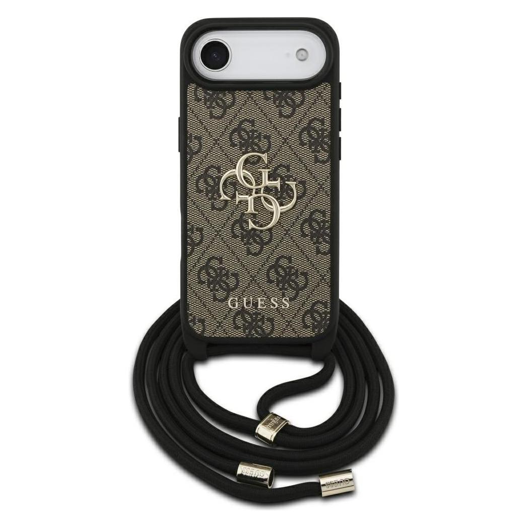 Guess Etui 4G Big Logo Cord Stap Crossbody do iPhone 17 Air brązowy (GUHCP17MP4GMGCRW)