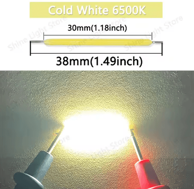 Inspire Picks LumiString 3V COB LED Filament 38mm For DIY & Decorative Lighting (101200pcs) cold White 6500k dc2.8 3.0v 900pcs
