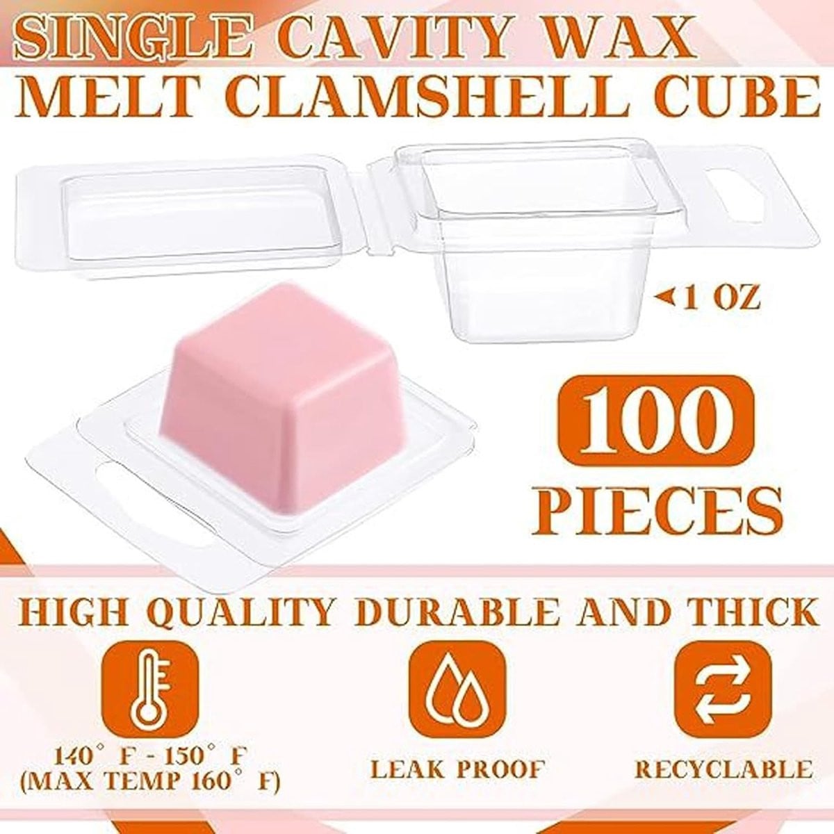 100 stuks Wax Melt Containers - Transparante kaarsen mallen voor DIY kaarsen maken