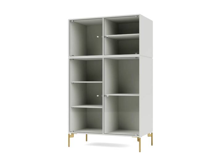Montana Ripple III Vitrinenschrank 69,6x117,6x38 cm Nordic-Beine brass