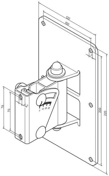 K&M ; 24481 Speaker Wall Mount Black nero