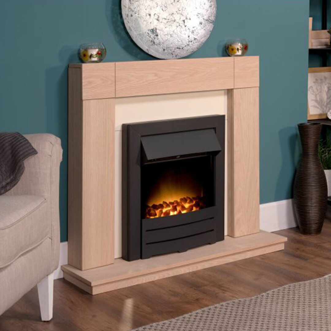 Colorado Adam 50.7 cm W Fireplace Insert with 6824.28 BTU Black 59.3cm H X 50.7cm W X 14.8cm D