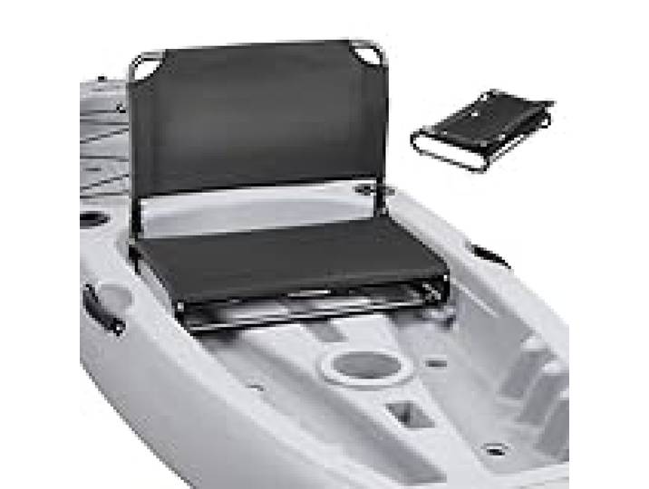 VEVOR Siège de Kayak Pliable avec Dossier, Dosseret SUP Pliable, Cadre en Alliage d'Aluminium et Tissu Oxford 600D, pour Paddle, Planche à Pagaie, Canoë Gonflable, Pêche, Kayak de Loisirs, Noir