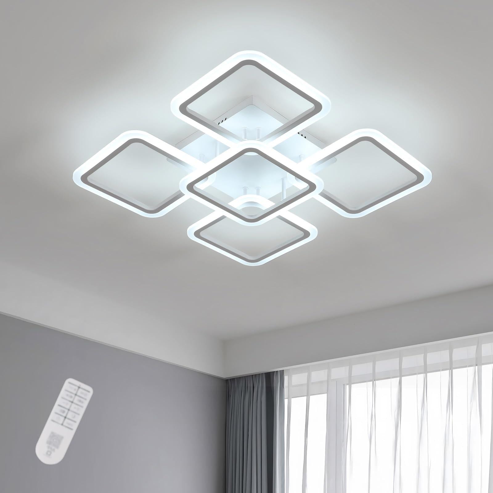 Comely LED-plafondlamp, vierkant, wit
