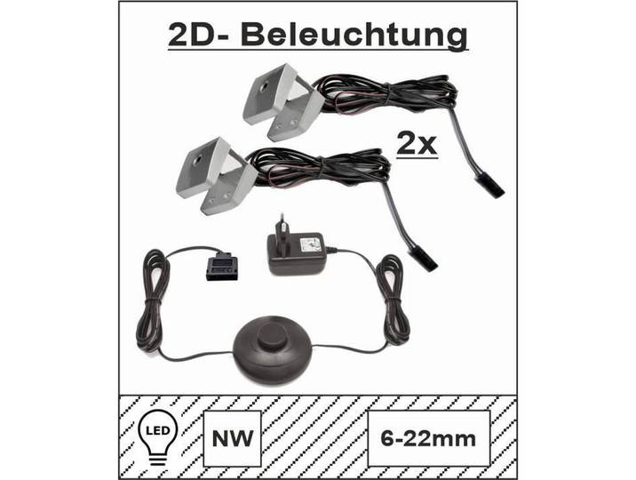Livetastic Glasbodenbeleuchtungs-Set, Grau, Kunststoff, Lampen & Leuchten, Innenbeleuchtung, Schrankbeleuchtung