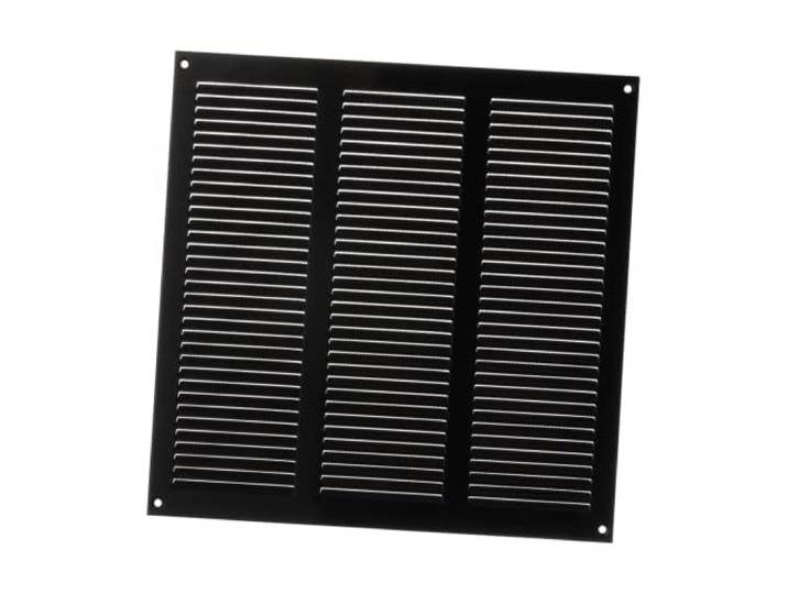 Ventilatierooster, metaal, zwart, 300 x 300 mm
