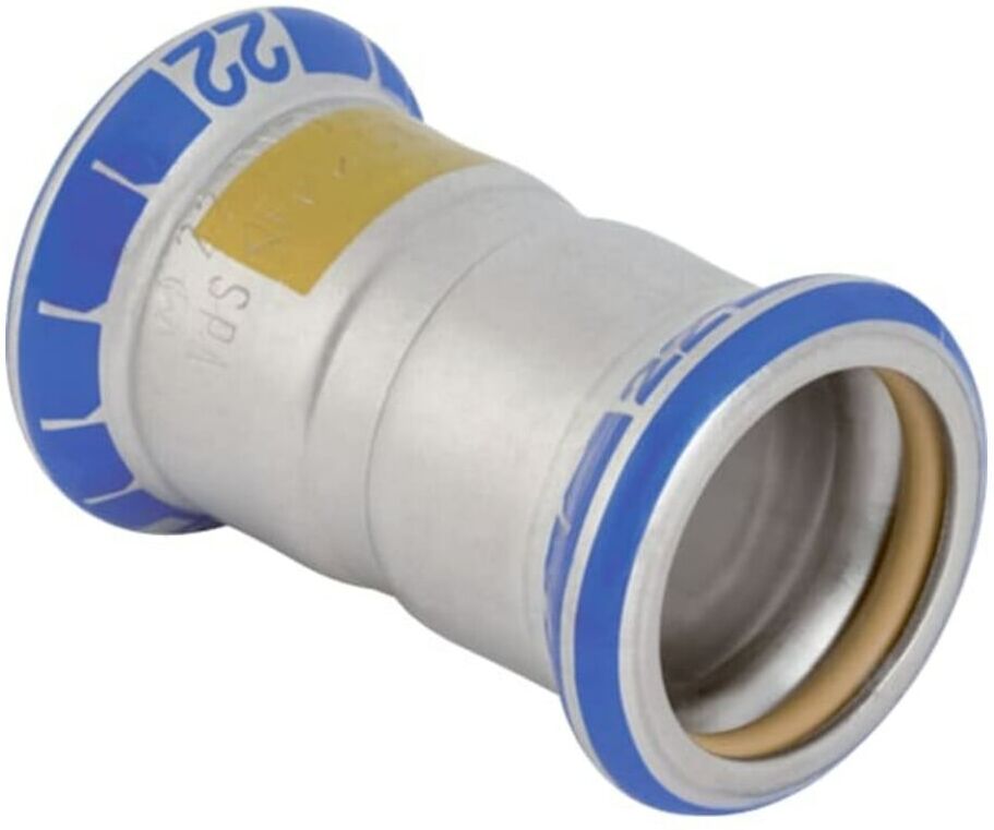 Geberit Gas-Muffe Mapress d 22mm, f Natur- u. Fl.-Gas, Edelstahl (34103)
