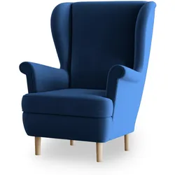 SESSEL LENTIO Ohrensessel Polstersessel, Blau