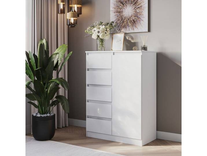 Buffet Komodee SOLA KOM4 Tiroirs Blanc Blanc 43 x 83 x 114 cm