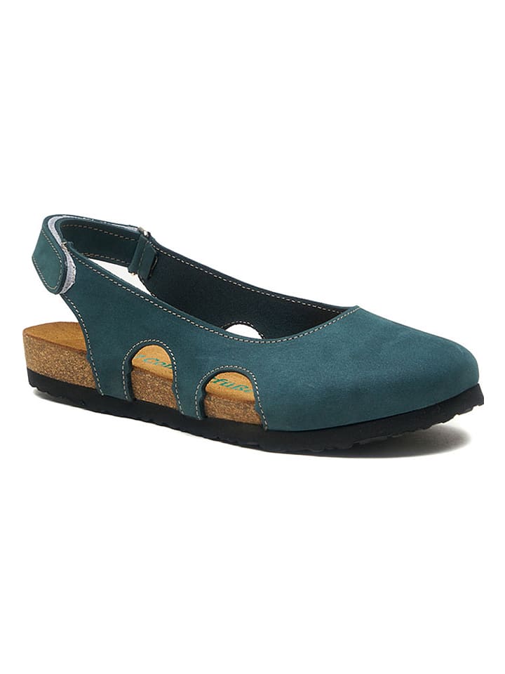 Comfortfusse Leder-Ballerinas in Blau - 36
