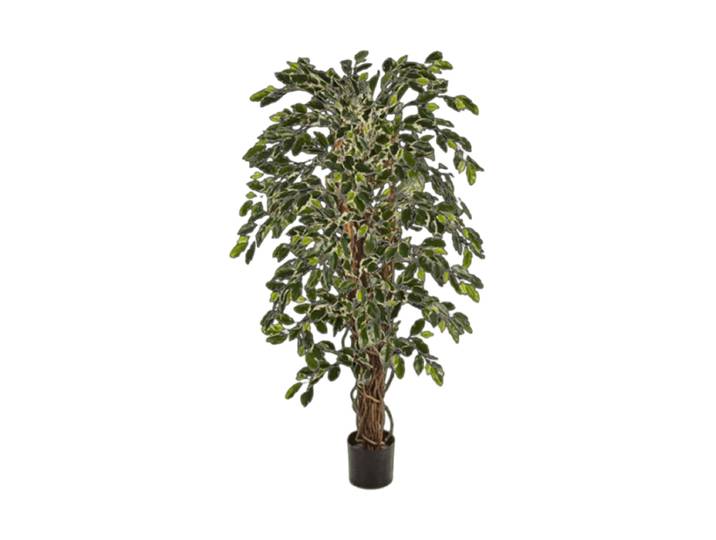 Lebensechte Kunstpflanze „Ficus Hawaiian Liana Branched“, verschiedene Grössen Grün Baq Design