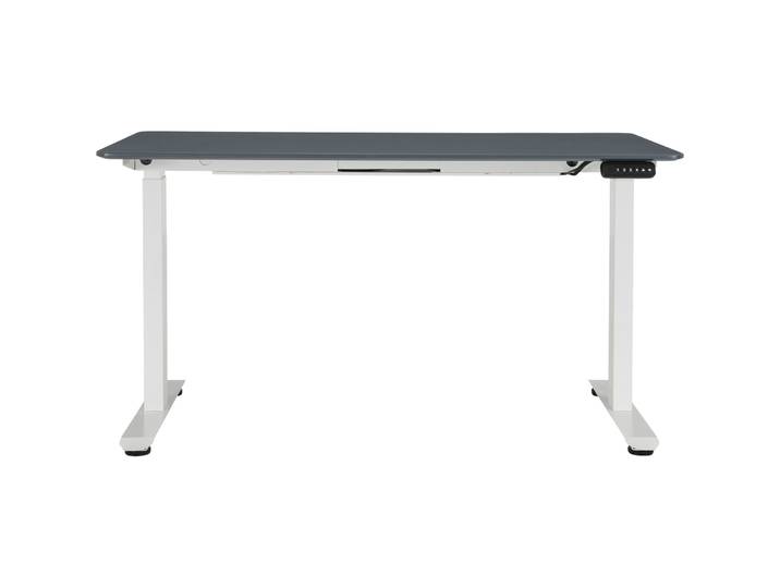 Schreibtisch Lario weiss/schwarz MDF Höhenverstellbar B 140 T 70 cm - Schreibtisch