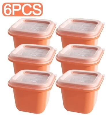 Inspired Living Reusable Square Ice Cube Mold For Whiskey And Cocktails orange