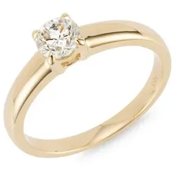 DIAMOUR Solitär-Ring 1 Brillant ca. 0,50ct hfw/SI Gold 585