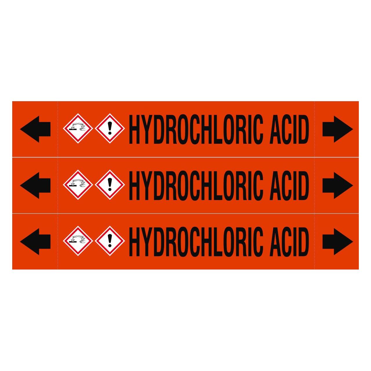 Brady ASME - Rohrmarkierer - Hydrochloric Acid (312953)