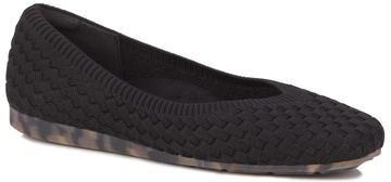 Women's Niki Stretch Knit Flat by Ros Hommerson in Black (Size 7 M)
