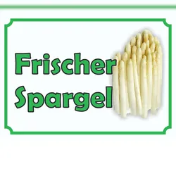 HB-Druck Verkaufsschild Schild Spargel A6 Rückseite selbstklebend