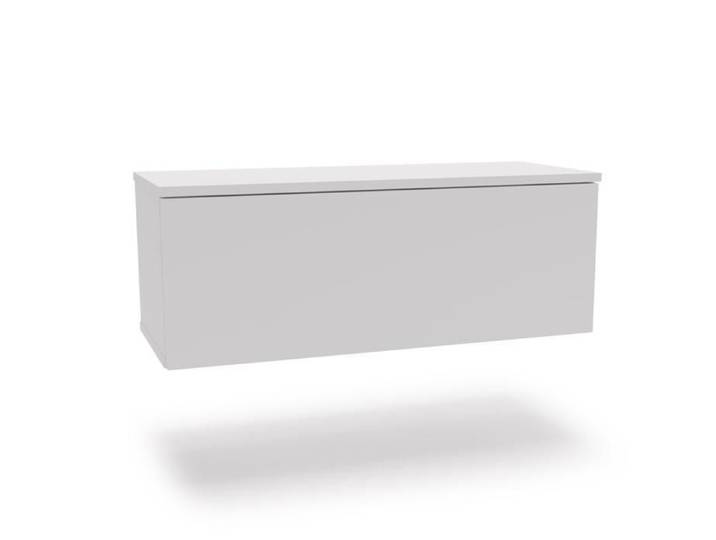 Meuble TV / Meuble de salon - NICOLE - 80 cm - blanc - style moderne