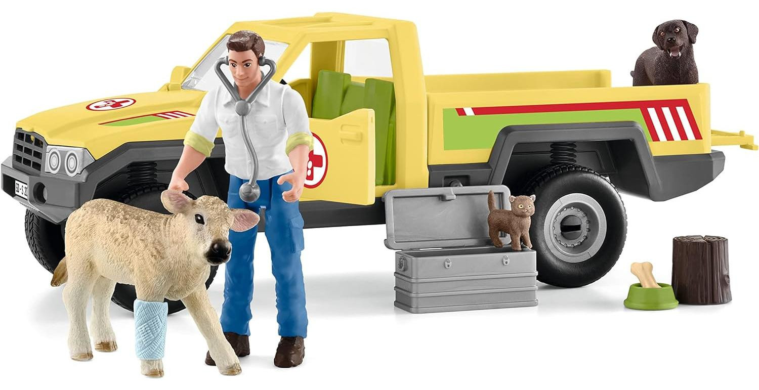Schleich 42503 Boerderijwereld Bezoek aan de dierenarts Dierenfiguren