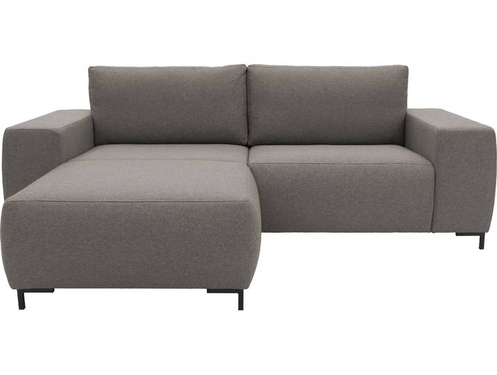 Ecksofa Looks VI L-Form , grau, B:242cm H:87cm T:160cm, 100% Polyester, LOOKS BY WOLFGANG JOOP, Sofas, Ecksofa, gerade Linien, in 2 Bezugsqualitäten