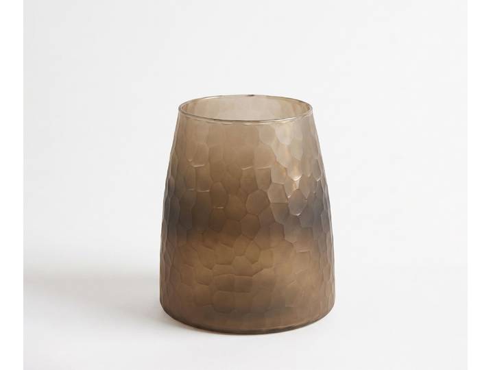 Vase Facetta B19 x T19 x H22 cm Glas Aurum Handgemacht, Wohnaccessoires