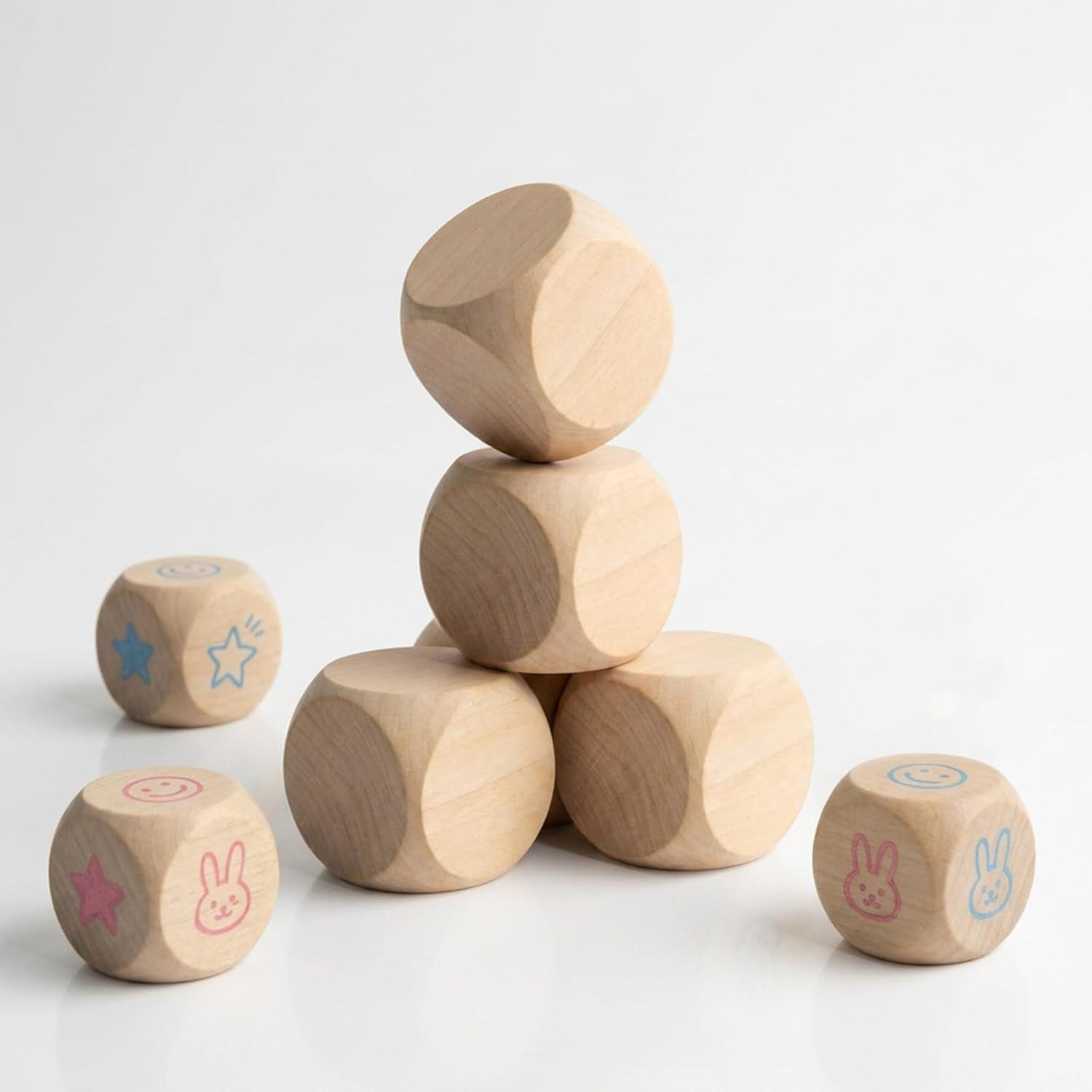150 stuks ongeverfde houten kubussen voor knutselwerk, 16 x 16 x 16 mm