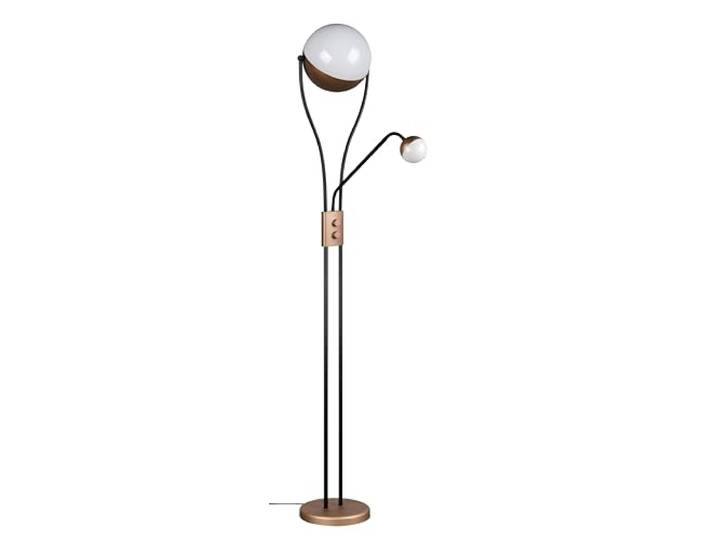 Trio Leuchten LED Stehleuchte Chris 478310265, Metall Coffee, Kunststoff weiß, inkl. 18 Watt LED, dimmbar, Flexarm, getrennt schaltbar