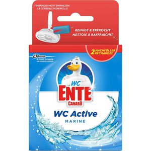WC-Ente WC-Duftspüler Active 3in1, Marine, Nachfüllpack mit Stein, 2 Stück