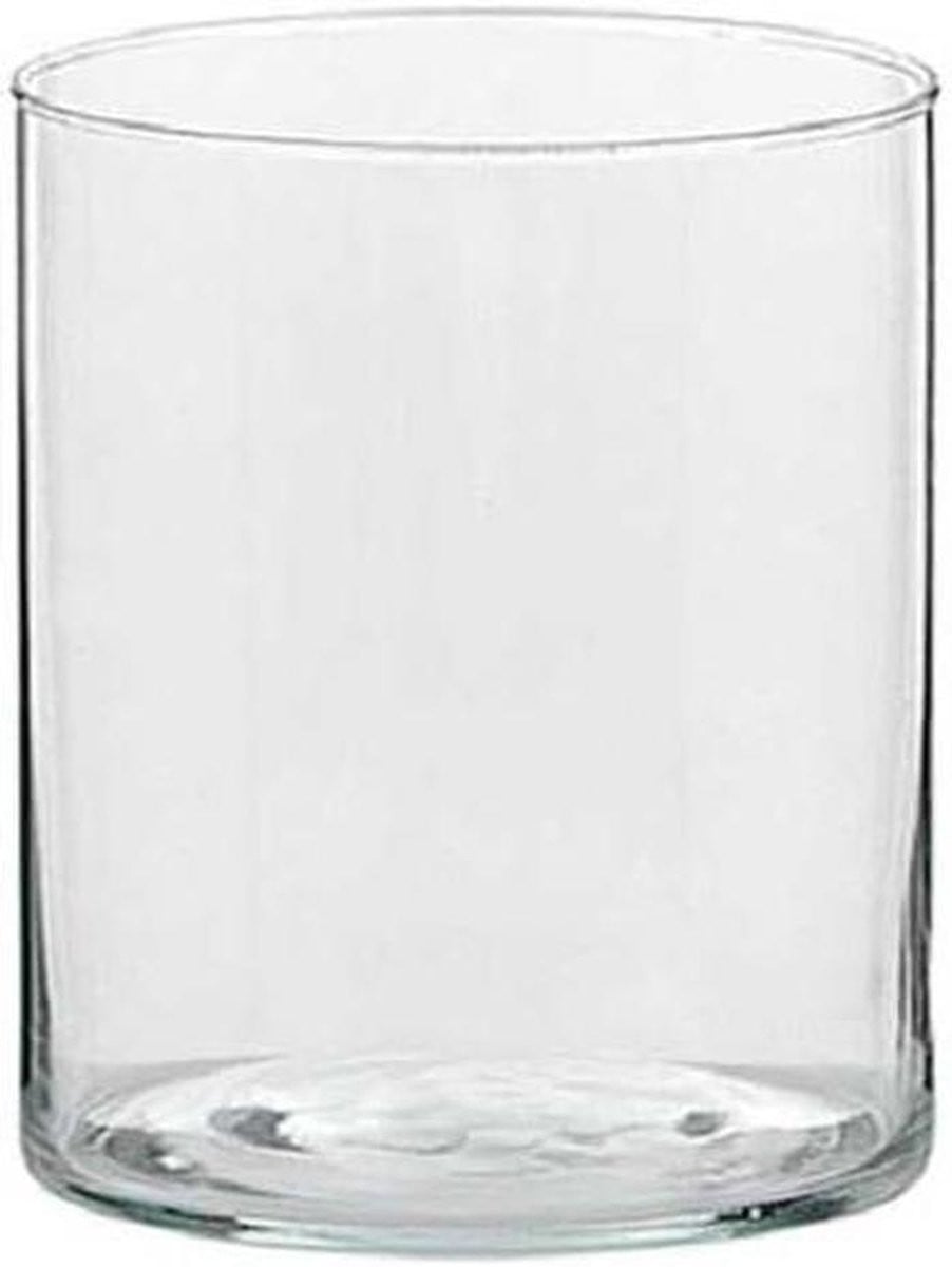 Glazen Cilinder Vaas - Transparante Decoratieve Vaas - 10 x 10 cm