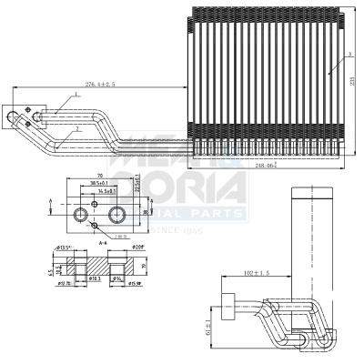 MEAT & DORIA Verdampfer, Klimaanlage 997078 für Chrysler