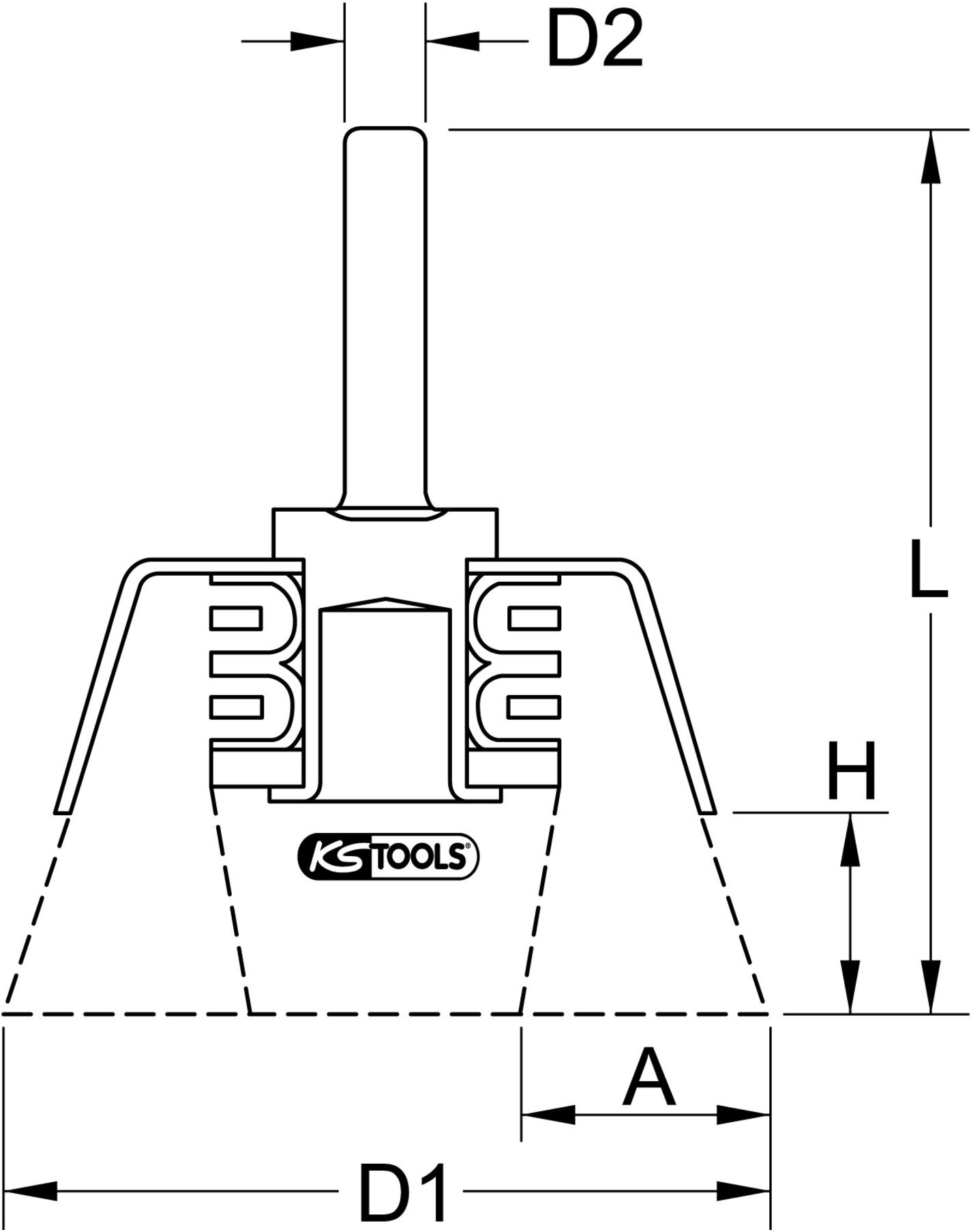 KS Tools Rostfreie Drahttopfbürste 0,3mm, Ø 75mm (340.0014)