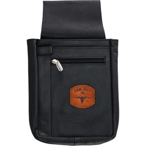 Kloehn Kellnertasche Far out Bullhead, Echt Leder, für Kellnerbörsen bis 18 x 11 cm, schwarz